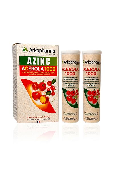 Arkopharma Azinc Acerola 1000 Vitamin C Supplement Food