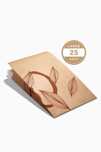 AkalBatu No1 Floral Seri Kargo Φάκελος - Σετ Kraft 25'li - 33x49x15 εκ.