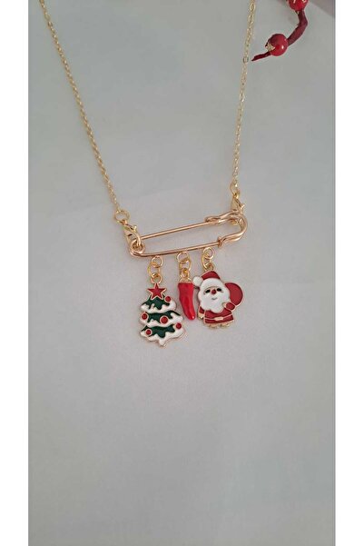 SOUL BY A&B Yılbaşı kolye pin hediyelik yeni yıl takı noel baba çam ağacı kır...