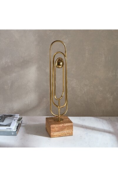 Home Box لهجات ديكور خشبية ومعدنية من ليف - 10x10x43 سم