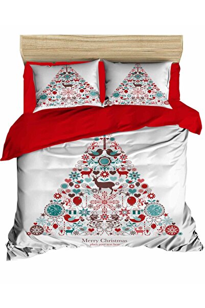 Fabeteks New Year's Christmas Tree Figured Digital Bedding Set