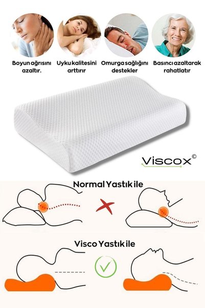 Viscomina Visco Orthopedic Pillow Cervical Hernia Neck Pain Supported Luxury Pillow.