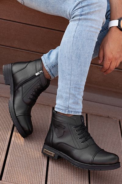 Daxtors D0401 Unisex Ολόκληρες γούνινες χειμερινές μπότες χιονιού με σόλα