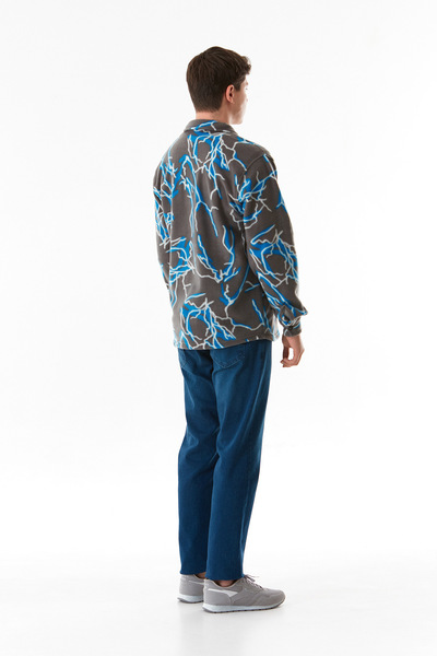 Fulla Moda Desenli Düğmeli Polar Gömlek