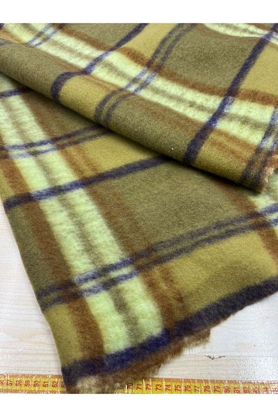 Kumaş Sevdası Plaid Furry Felt (Width 160cm) Coat, Vest, Poncho Etc