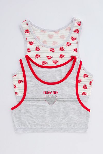 Penti Multicolored Teen Heart 2-Piece Sports Tank Top