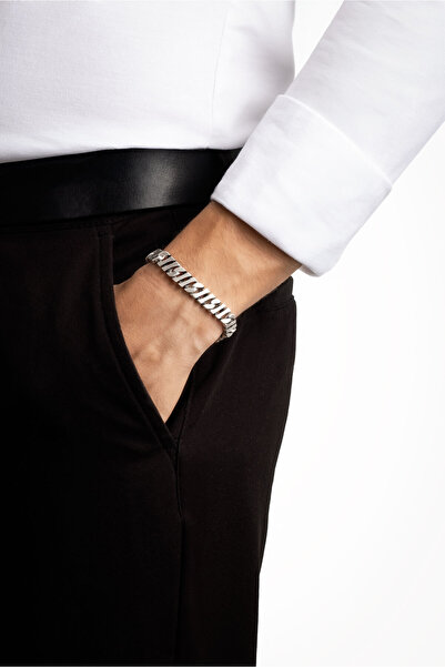 So CHIC... Şerit Model Çelik Erkek Bileklik
