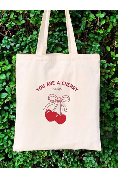 Cemira Unisex Y2K Cherry Coquette - Cherry Retro Tote Bag