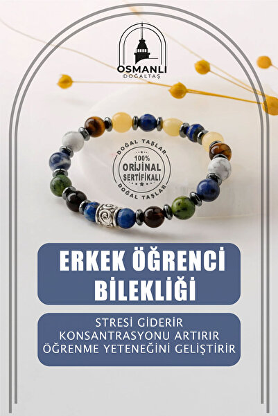 OSMANLI DOĞAL TAŞ Erkek Öğrenci Doğal Taş Bileklik
