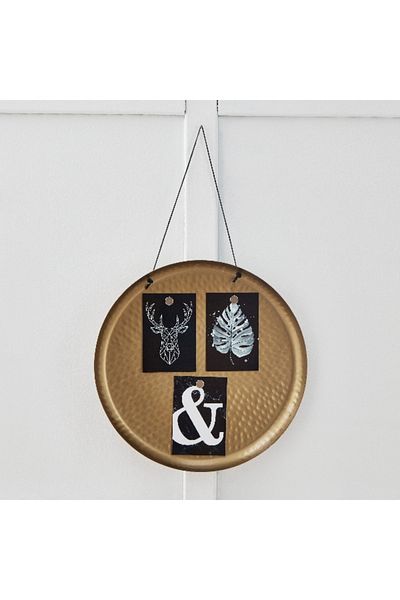 Home Box Splendid Metal Decorative Plate - 38x38x3.5 cm