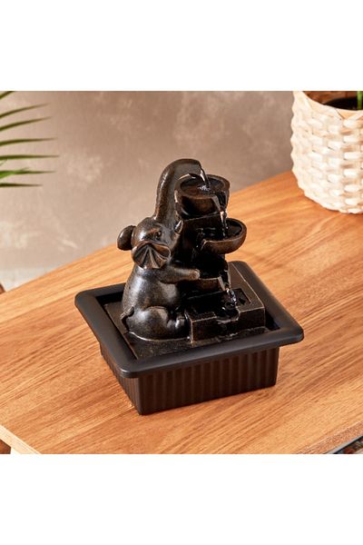 Home Box Belen Elephant Fountain with LED Light - 21x17x25 cm