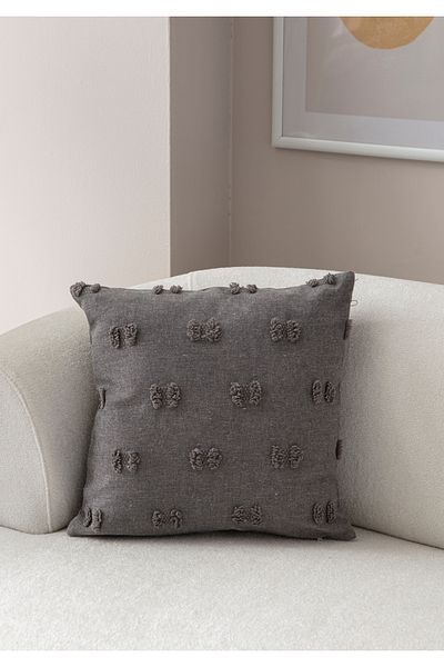 BUGİ HOME COLLECTİON 43x43cm Husă de pernă Brodat Punch de In - Papion Decorativ