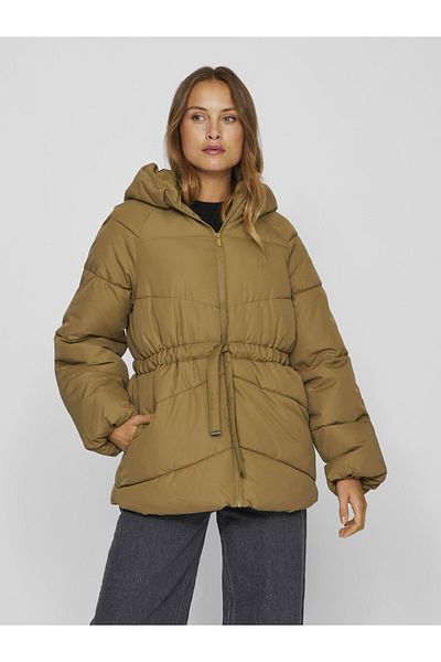 VILA Jacke mit Kapuze und Kordelzug