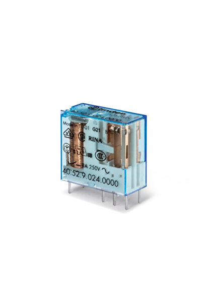 F.40.52.9.024.0000 Minyatür PCB Röle 2 CO 8A 24V DC