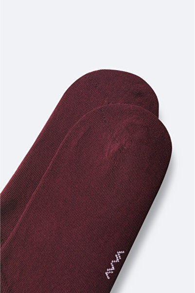 Avva Men's Burgundy Cotton Sneaker Socks B 008553