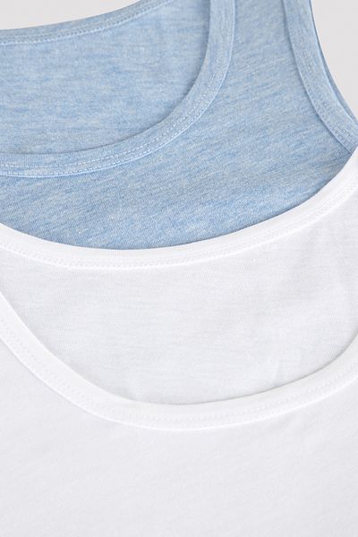 Penti Boy's Blue Basic 2-Piece Undershirt