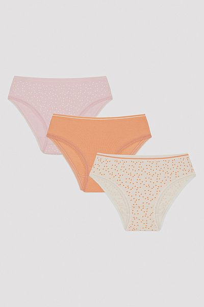 Penti Girl's Basic Dot KK 3-Piece Slip Panties