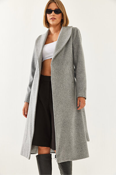 Bianco Lucci Dámský kabát s páskem - 2353 60351083