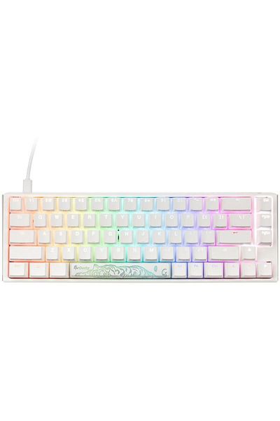 Ducky لوحة مفاتيح الألعاب الميكانيكية ONE 3 Classic SF 65% White MX-Red RGB