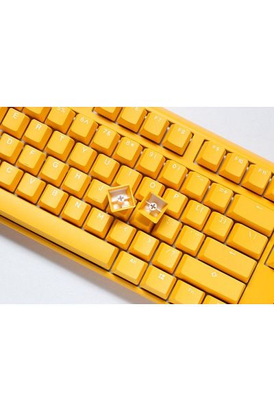 Ducky لوحة مفاتيح الألعاب الميكانيكية One 3 Yellow Ducky TKL 80% Cherry Red Key