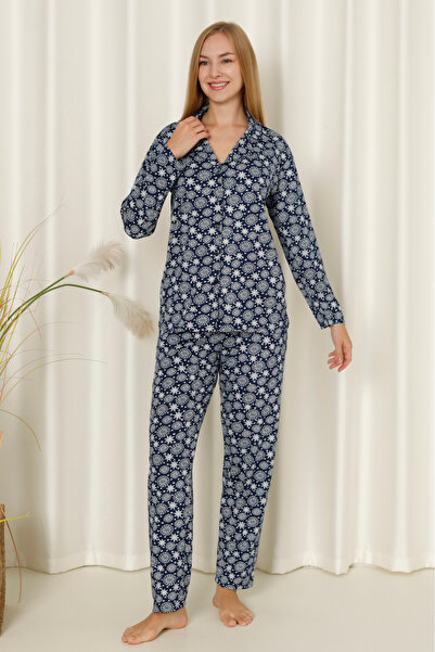 Wordex Mr 9504 Milan mekana tkanina, dugi ženski pidžama set sa dugim rukavim...