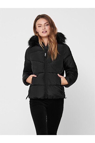 ONLY Palton Onlmonica negru scurt pentru femei 15205638