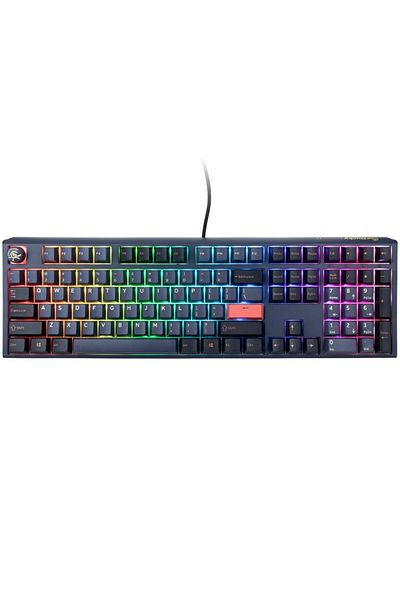 Ducky لوحة مفاتيح الألعاب الميكانيكية الأمريكية One 3 Cosmic Blue كاملة الحجم 100% باللون الأحمر الكرزي