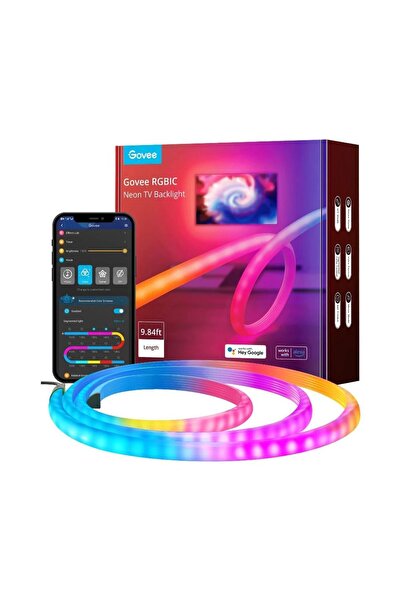 Goove إضاءة خلفية للتلفاز Govee RGBIC Neon مناسبة لـ 45-55 بوصة