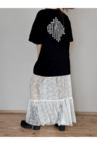 DEEP BEACH Довга мереживна спідниця з воланом