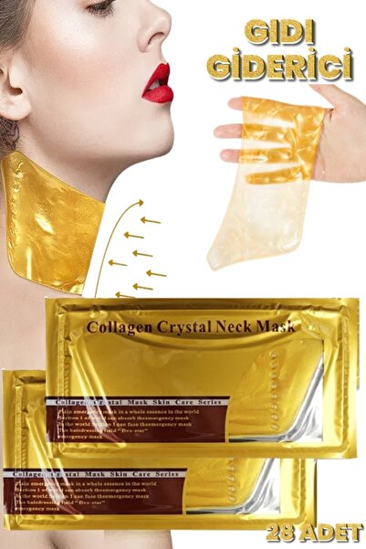 xolo Gıdı Giderici Boyun Sarkık Kırışıklık Önleyici Kolajen Ped Maske 28 Adet...