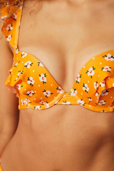 Penti Multicolored Atletlla Frill Cup Bikini Top