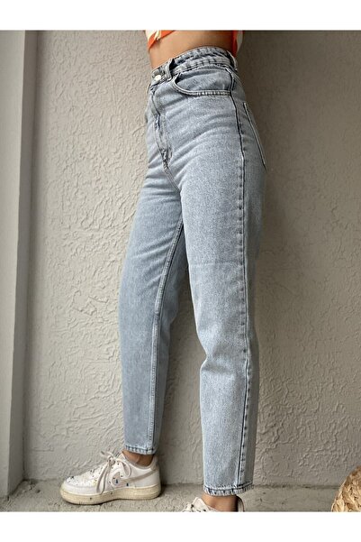 viking's line Yüksek Bel Mom Jean Pantolon Karyıkama