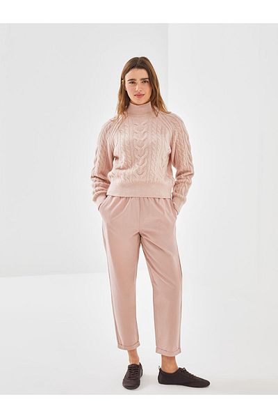LC Waikiki Pulover de damă cu jumătate de gât țesut cu model