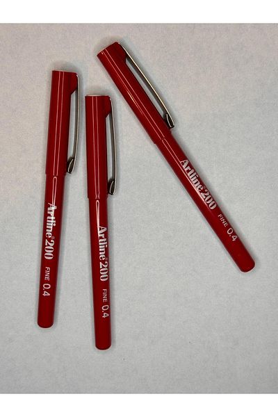 artline 200 Fineliner 0.4mm Felt Tip Pen (3 Pieces)