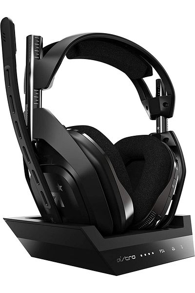 Astro Gaming A50 Wireless + Base Station Gen 4 - For PlayStation® 4, 5, PC - Black/Silver