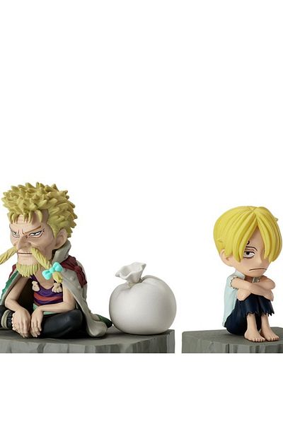 BANDAI Banpresto One Piece World Collectable Figure Log Stories Sanji & Zeff Statue