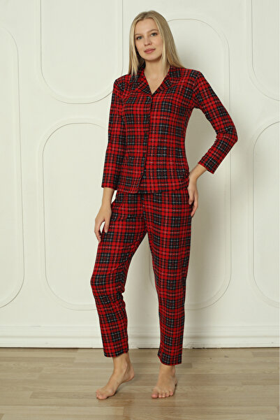 Wordex Fwn 3702 Puna dužina, kopčani, mekani Antilop zimski Karirano ženski p...