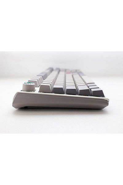 Ducky One 3 Mist Grey TLK 80% Mechanical Gaming Keyboard - Cherry Red