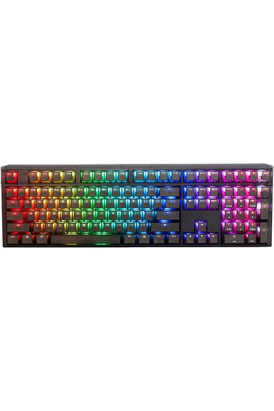 Ducky One 3 Aura Black Fullsize 100% Cherry Red Key Arabic & US Mechanical Gaming Keyboard