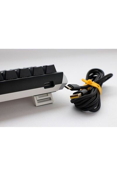 Ducky One 3 Classic 60% Black/White Mechanical Gaming Keyboard - Cherry Red