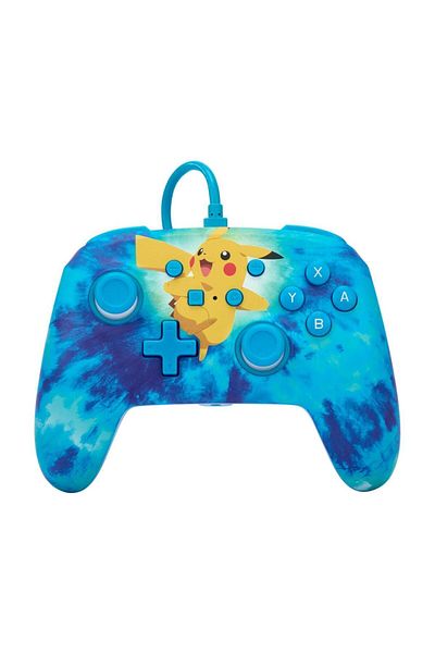 Powera Tie Dye Pikachu Enhanced Wired Controller Nintendo Switch