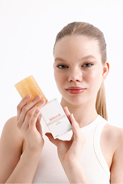 LET'SCRUB Doğal Kabak Lifli Pirinç Sabunu - Shea Yağı İle Zenginleştirilmiş Nem Bombası 130 GR