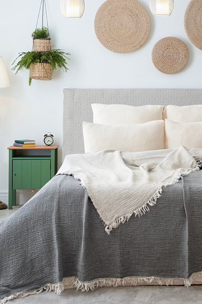 Dokubba Κάλυμμα κρεβατιού Oversize Muslin - 100% Cotton Muslin Pique, 4 στρώσεις - (260×280)