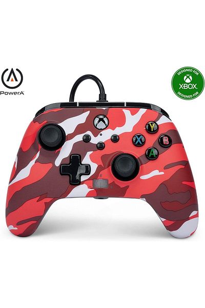 Powera Enhanced Wired Controller for Xbox Series X|S - Red Camo