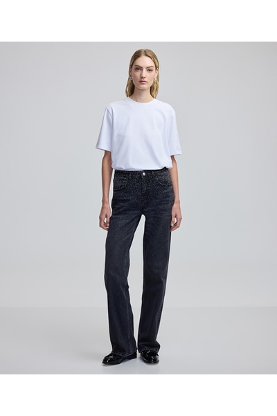İpekyol Hotfix baskılı jean pantolon