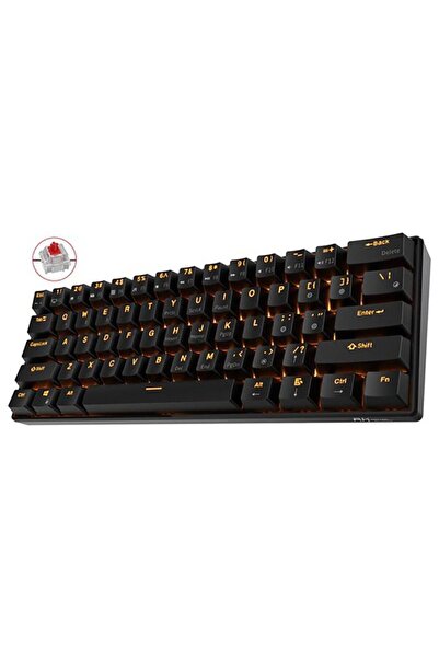 ROYAL KLUDGE Rk61 Üç Modlu RGB 61 Tuşlu Beyaz Değiştirilebilir Siyah Mekanik ...