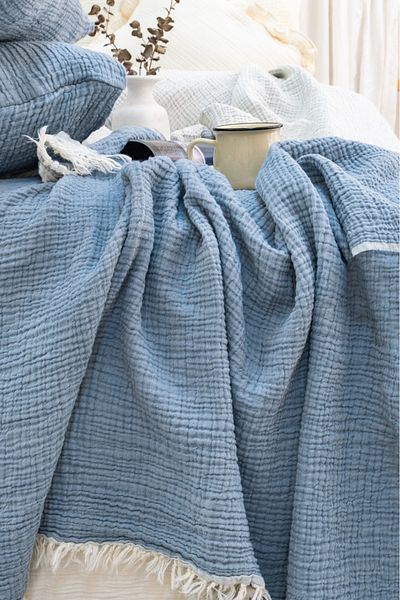 Dokubba Κάλυμμα κρεβατιού Oversize Muslin - 100% Cotton Muslin Pique, 4 στρώσεις - (260×280)