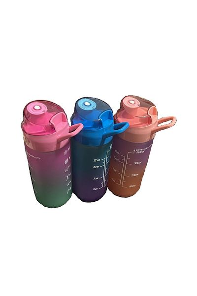 Store 500Cc Glass - Colored Water Bottle and Motivational Design