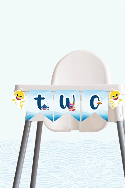 neşeli günlerim Două bannere tematice Baby Shark *Hârtie groasă