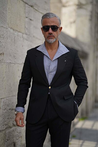 Fc Plus Düşük Mono Yaka Siyah Takım Elbise